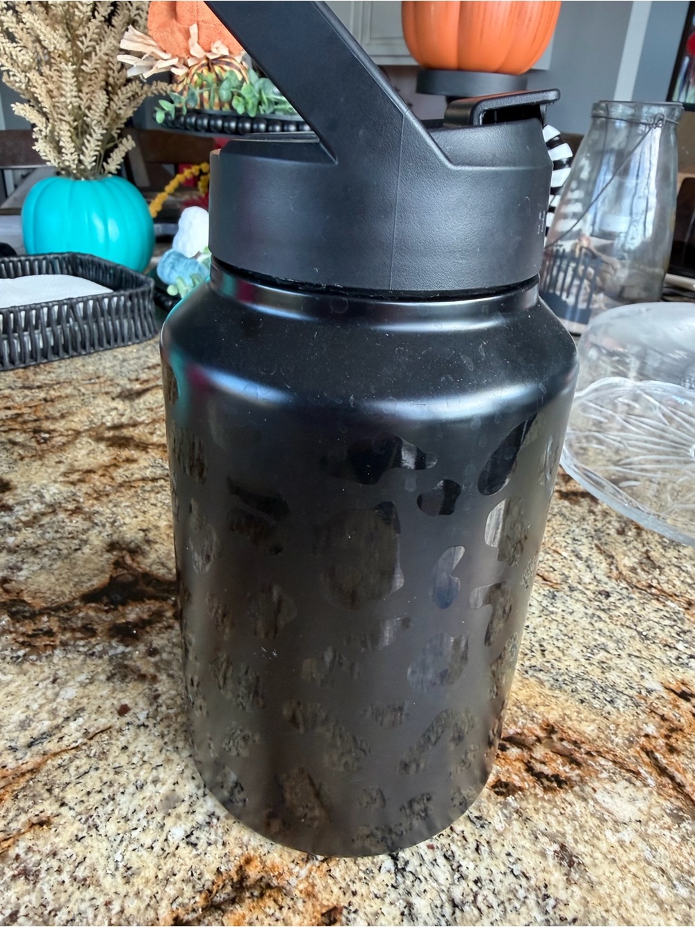 HydroJug Matte Black Insulated Water Jug with Carry Handle
